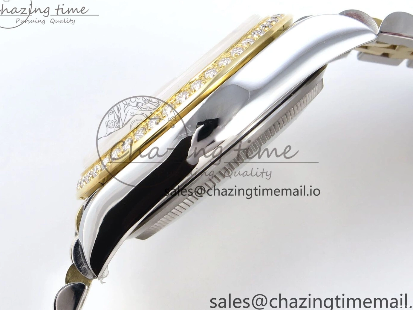 on SS YG DateJust 904L Steel Roman Jubilee Edition Diamonds HZ2236 Bracelet JARF 278383RBR Dial 1:1 Gray Best 31 0404